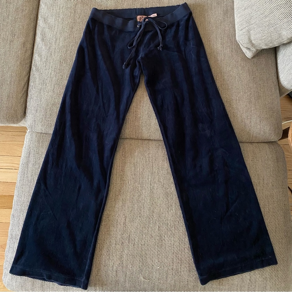 Juicy couture navy velour pants